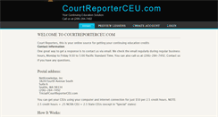 Desktop Screenshot of courtreporterceu.com